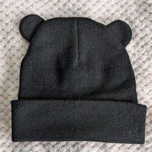 Black beanie with bear ears